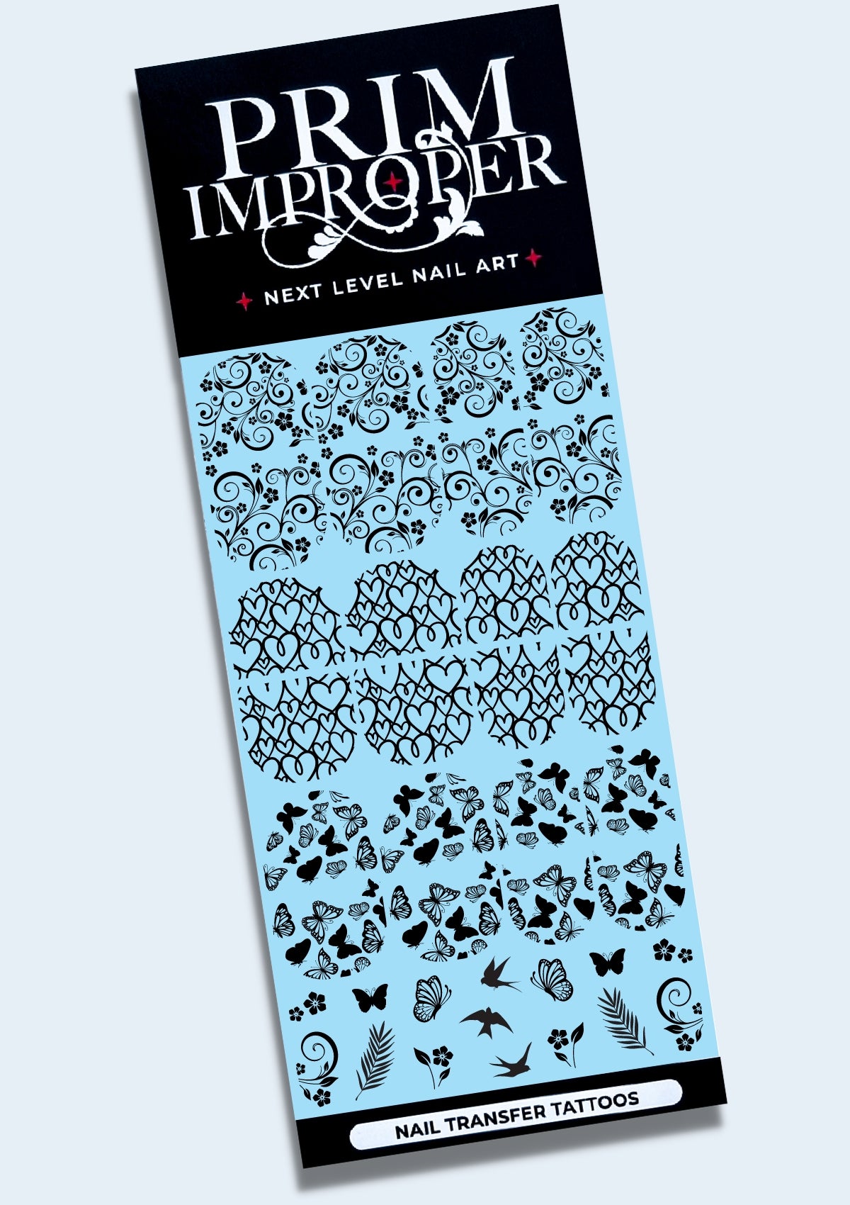 POSITIVE VIBES NAIL TRANSFER TATTOOS | ELEVATE & EMPOWER | BLACK