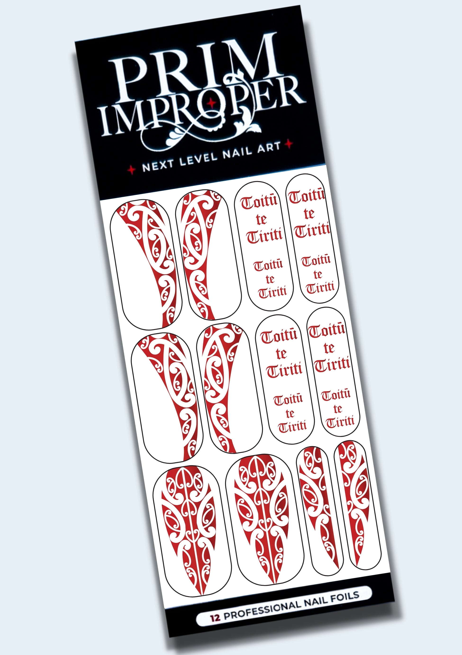MĀORI NAIL FOILS | HINEMOANA | RED