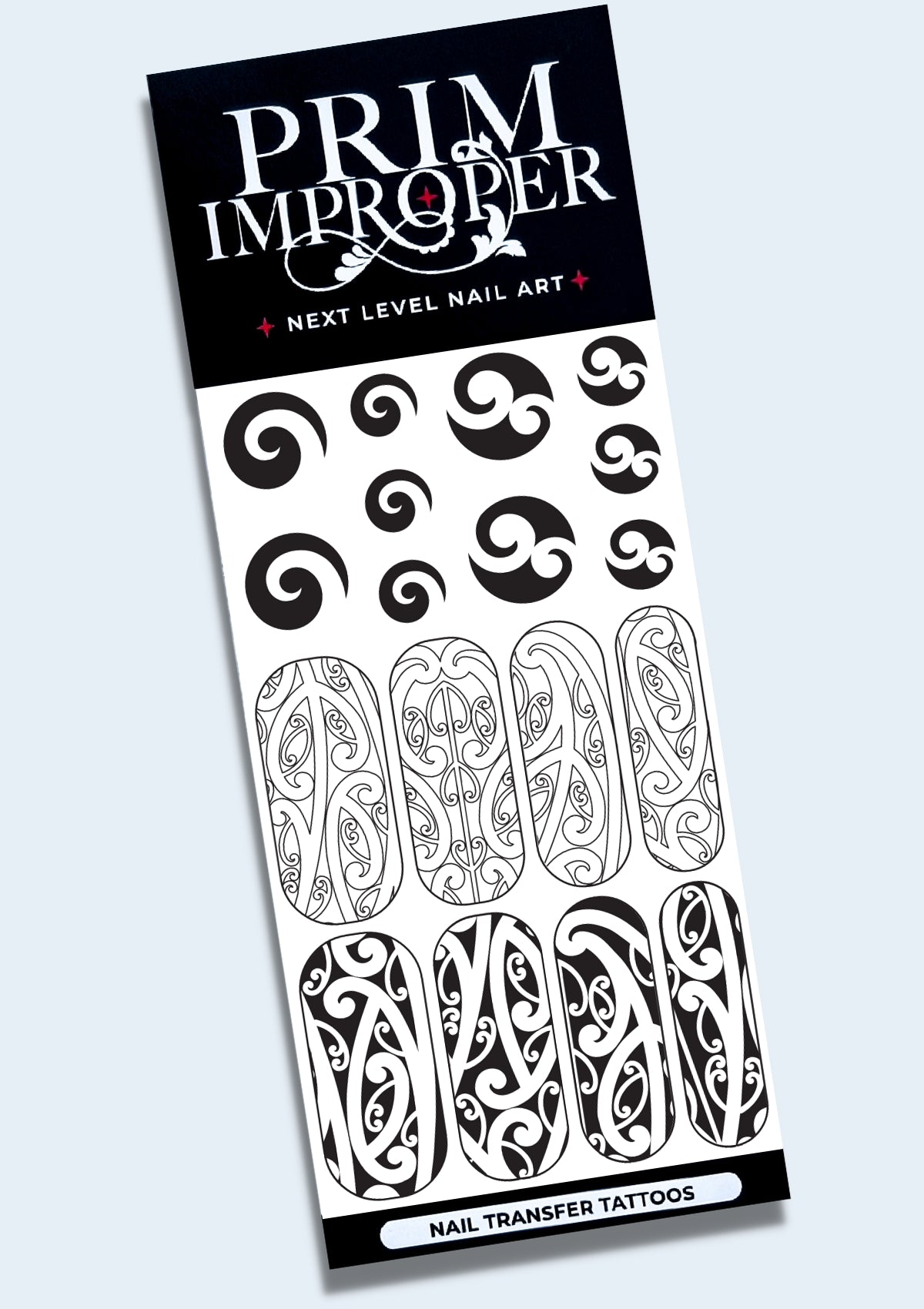 MĀORI NAIL TRANSFER TATTOOS - SAMPLE SET