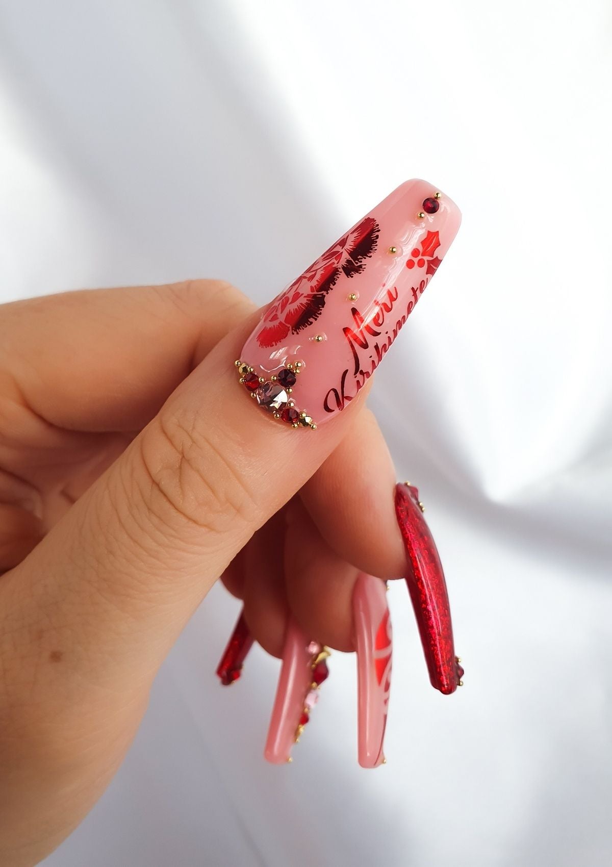 CHRISTMAS NAIL FOILS - PŌHUTUKAWA - RED