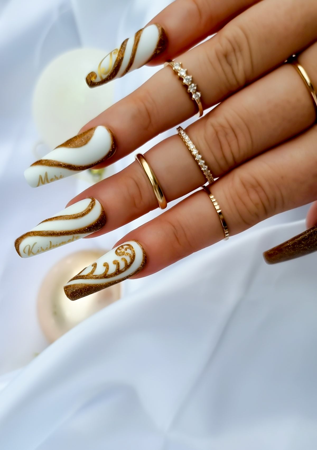 CHRISTMAS NAIL FOILS - KŌWHAI & KORU - GOLD