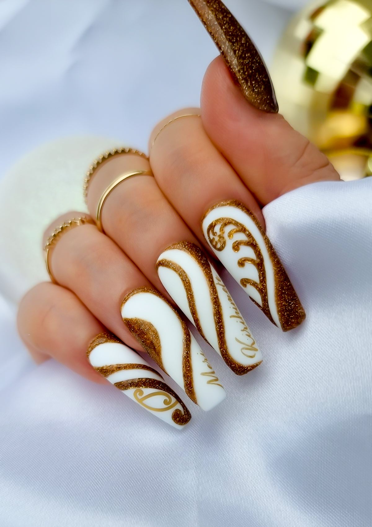 CHRISTMAS NAIL FOILS - KŌWHAI & KORU - GOLD