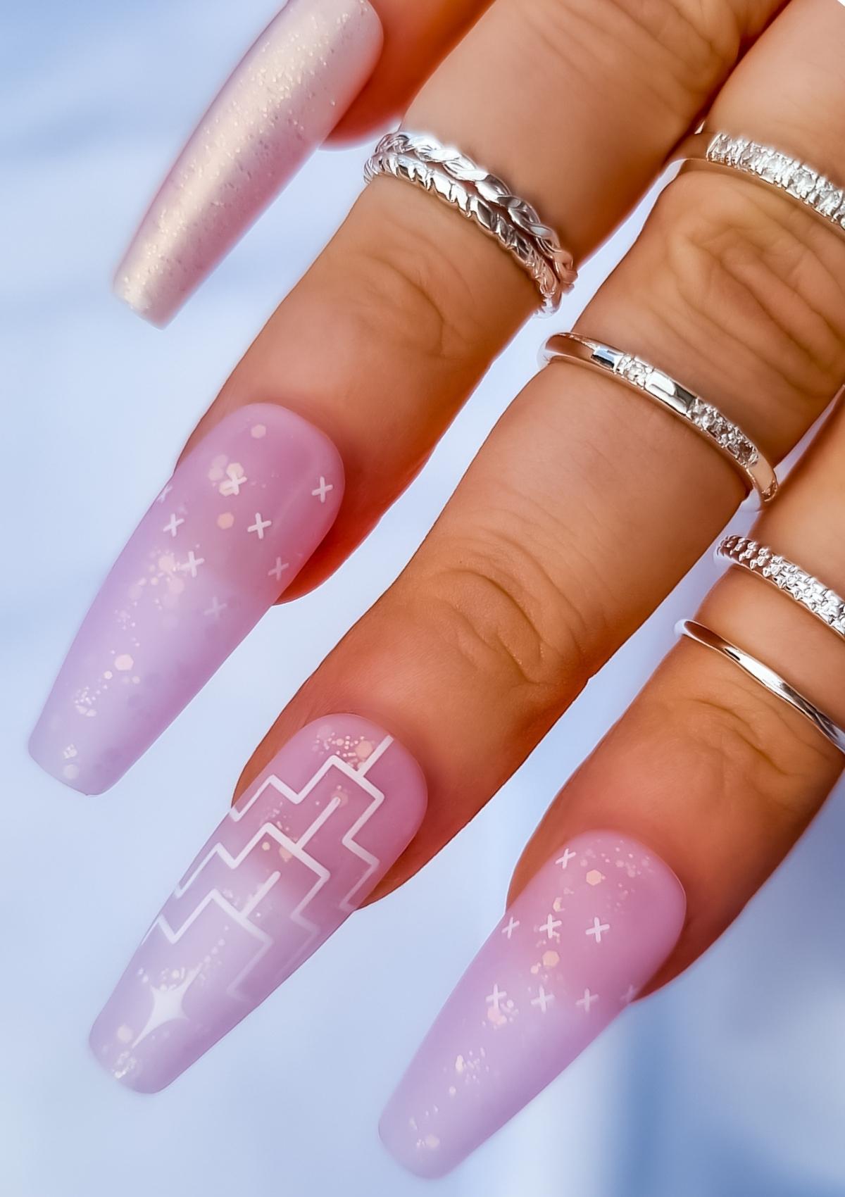 MĀORI NAIL TRANSFER TATTOOS - NGĀ MIHI O TE TAU HOU - WHITE