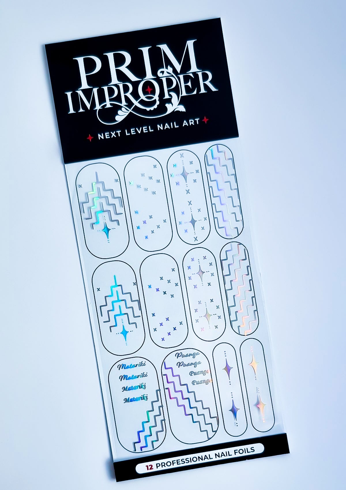MĀORI NAIL FOILS - NGĀ MIHI O TE TAU HOU - HOLO SILVER
