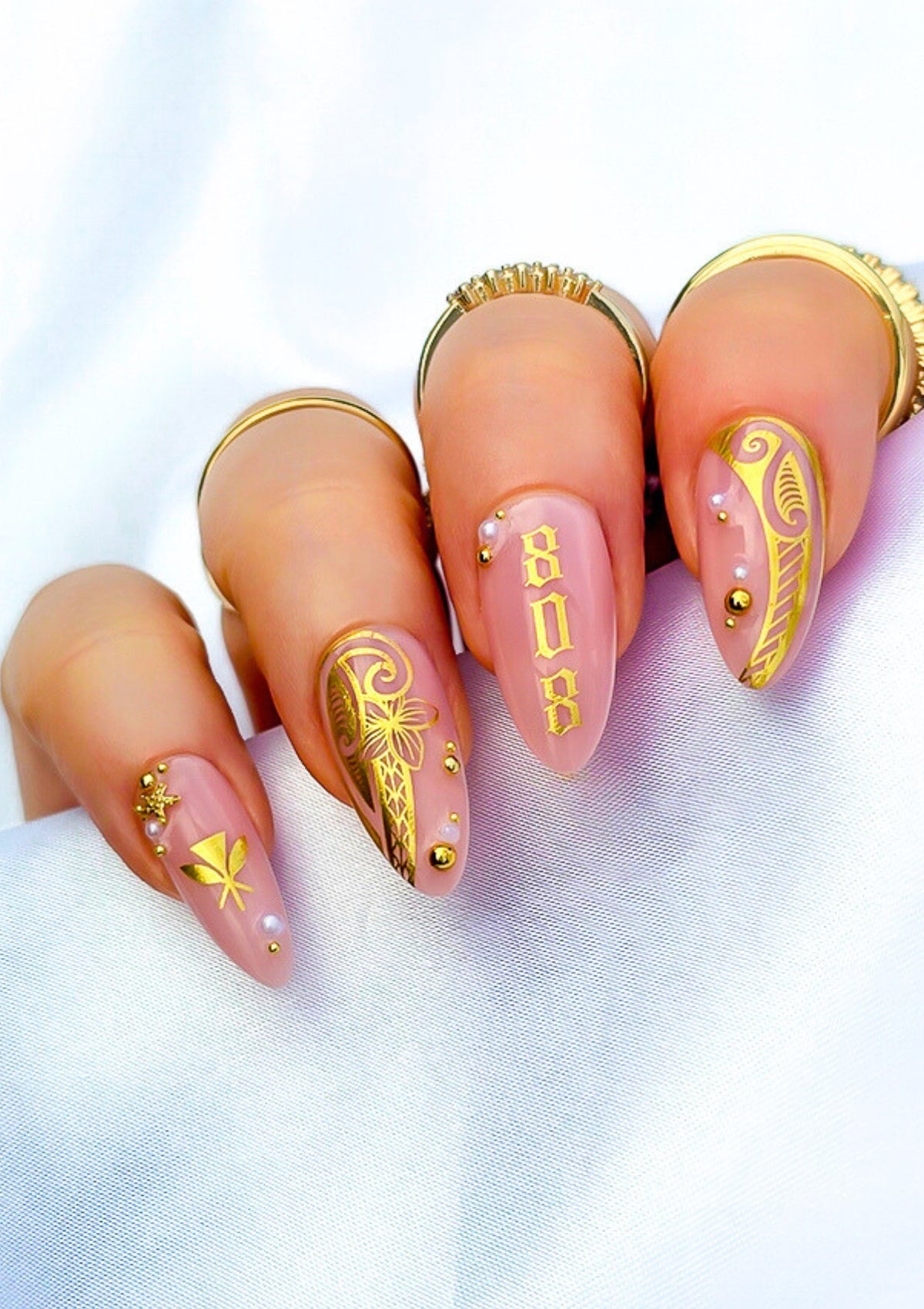 HAWAIIAN NAIL FOILS | PUALENA | BRUSHED GOLD
