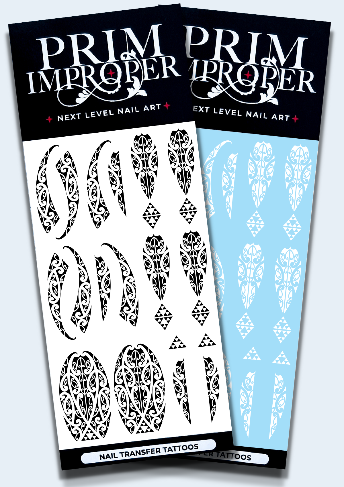 MĀORI NAIL TRANSFER TATTOOS | TE PŌ PETITE | BLACK & WHITE
